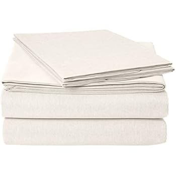 AmazonBasics Chambray Sheet Set Bed Set - California King, Soft Grey