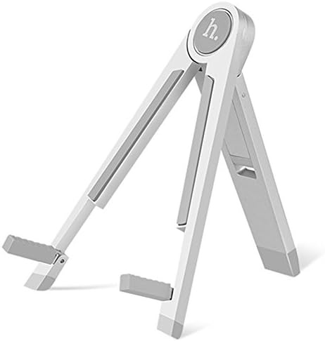Tripod Mount for Tablet, Hoco Multi-functional Portable Folding Desktop Adjustable Angles Aluminum Metal Anti-slip Shockproof Stand Bracket for iPad/ iPad Pro 7 - 10.5 Devices (Silver) (7" inch)