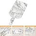 [2 Pack] Luggage Tags, Fintie Synthetic Leather Name ID Labels with Back Privacy Cover for Travel Bag Suitcase, Marble White