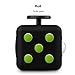 QQPOW Cube Relieve Stress for Adults Children Anxiety Attention Relieves Stress and Anxiety Release Stress Toy (Black and Green)