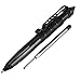 Tactical Pen Aircraft Aluminum Self Defense Pen with Glass Breaker Writing Multi functional Survial Tool (Black)