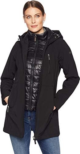 Calvin Klein Womens Softshell Jacket with Packable Bib Insert