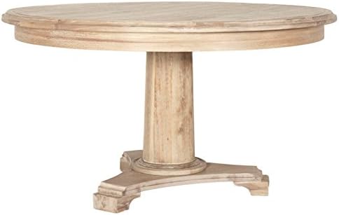 Hugo Traditions 54" Wooden Round Dining Table with Pedestal Base