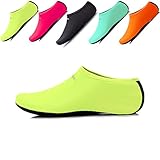 JIASUQI Fashion Summer Water Skin Shoes Aqua Socks For Women Boating Beach Yoga Exercise Green US 6.5-7.5 Women