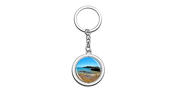 Hqiyaols Keychain España Carmen Lanzarote Cristal Girar Acero ...