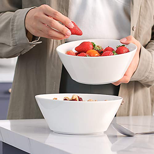 image for DOWAN Porcelain Bowls, 32 Oz Cone Shape Porcelain Bowl for Cereal, Sou