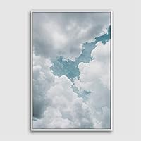 Framed Canvas Wall Art Clouds and Colors Canvas Prints Home Artwork Decoration for Living Room,Bedroom - 16x24 inches
