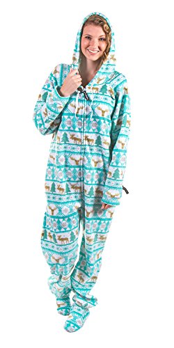 Forever Lazy Footed Adult Onesie - Moose - XS