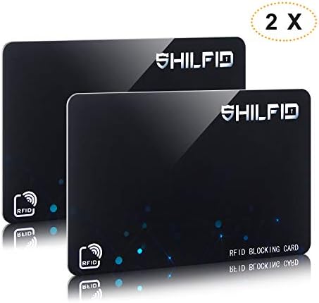 SHILFID 2X RFID/NFC Blocking Card Signal Blocker Money Credit Card and Passport Protector Contactless Cards Protection for Men and Women 02