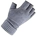 Monoche Half Finger Mittens Gloves Touch Screen Windproof Waterproof for Out Indoor Sports Men Women Cycling Driving Riding (Gray)thumb 4