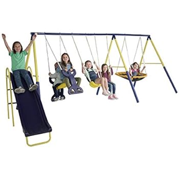 Amazon.com: Sportspower Super Star Swing &amp; Slide Set 