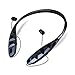 Bluetooth Headphones, Bluenin 970s Wireless Stereo Neckband Retractable Headset Sport Earbuds with Mic( 15 Hours Play Time, Bluetooth 4.1, CVC 6.0 Noise Cancelling) (Jet Black)