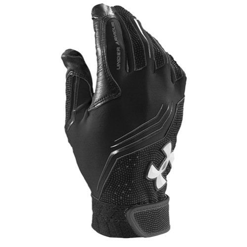 Under Armour Men's Clean Up V Batting Gloves Black/White Size Small