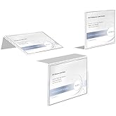 ECKEK Self Adhesive Label Holder Acrylic Price Tag Displays Sign Holder L-Shape Table Top Sign Stand 10 Pack (60*40mm/2.36*1.57inches)