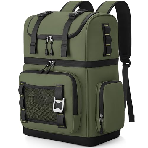 YOUNGOA Mochila Nevera Isotermica Grande, Doble Capa Impermeable Mochila Termica, Bolsa Picnic A Prueba de Fugas