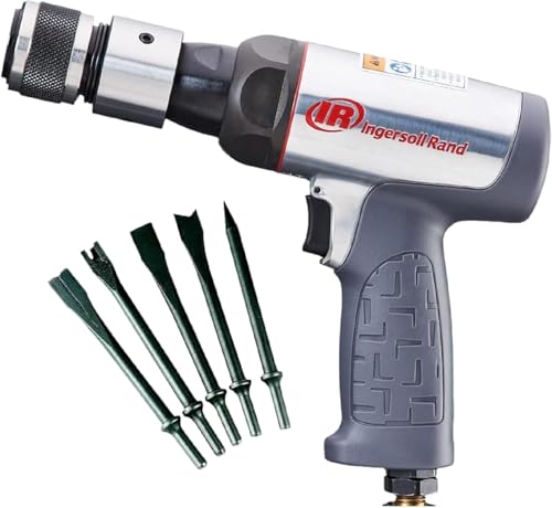 Ingersoll Rand 123MAXK Vibration Reduced Air Hammer 5-Piece Chisel Set, 3,530 BPM, 2-5/8