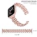 TOYOUTHS Metal Link Compatible with Fitbit Versa 2 Watch Band/Versa Lite/Versa Bands for Women Stylish Dressy Strap Bracelet Replacement Wristbands Accessories for Versa 2 Special Edition, Rose Gold