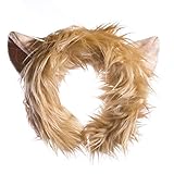 Wildlife Tree Plush Lion Ears Headband Accessory for Lion Costume, Cosplay, Pretend Animal Play or Safari Party Costumes