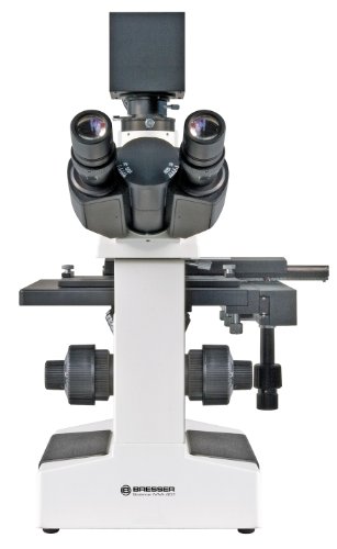 Bresser professionelles inverses, trinokulares Mikroskop Science IVM-401, 100x-400x Vergrößerung, planachr. Objektive, großer Kreuztisch für Objektträger oder Petrischalen, inkl. Kameratubus – Bild 4