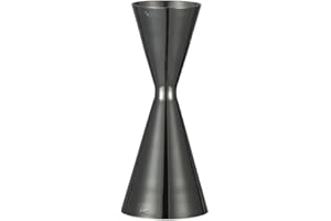 Cocktail Geek Double Cocktail Jigger Slim Style Measuring Jigger (Smooth GunmetalBlack)