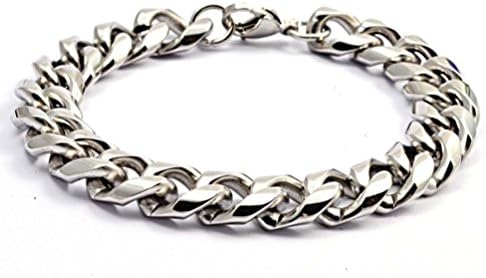 Jewelryfinds Upscale Crude Ore Tail Domineering Titanium Steel Christmas Gifts Men Silver Bracelet