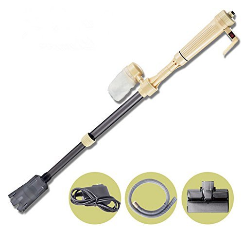 Marine Color Electric Aquarium Gravel Cleaner Water Filter Washer Siphon Vacuum Water Pump for Fish Tank Aquarium Cleaner Accessories Include Power