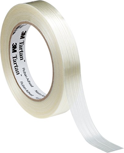 3M 8953 General Purpose Filament Tape, 19 mm x 50 m, Translucent, Pack of 48