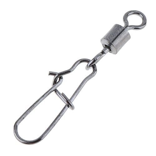 Origlam 96 pcs Pêche Rouler Roulement Pivotant Laiton Corps Pivotant, La Pêche Pivotant Rolling Barrel Connecteur Pivotant, Solide Anneaux Mer émerillons Connecteur Anneaux Interlock Snap