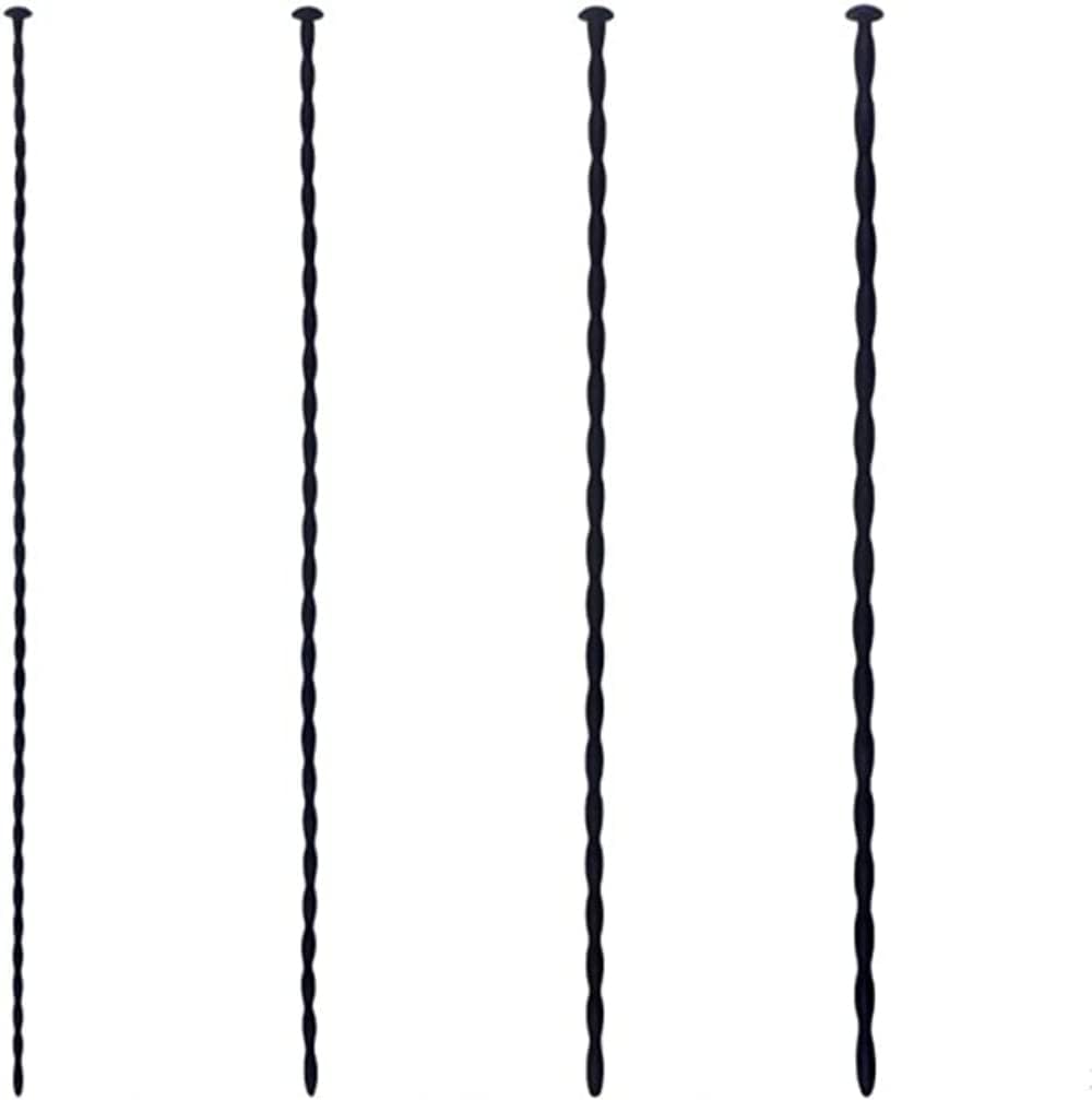 Urethral Probe Wand, 4PCS Urethral Sounds Penis Plug Urethra Plug Dilators Extreme Penis Plug Silicone Urethral Catheter (S)