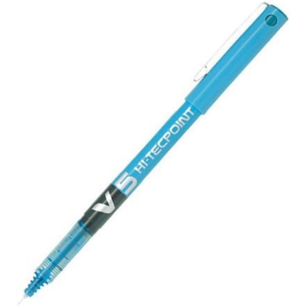Pilot - Blister 3 V5 Hi-Tecpoint - Liquid Ink Rollerball Pen Moyen Noir, bleu, Rouge & vert — image 1