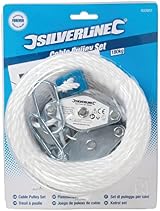 Silverline 180kg Cable Pulley Set 19.8m Cord Zinc Steel Runners 6:1 Advantage view 2