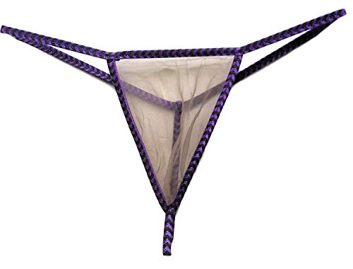 Men's Super AIR Light G String Stocking Thong Smoked Purple