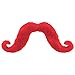 Amscan 39012240 Fun Felt Mustache Party Costume, Red