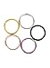 Mudder 16 Gauge Stainless Steel Nose Ring Hoop Body Piercing Ear Hoop Seamless Clicker Ring, 5 Colors, 5 Pieces