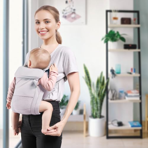 Shiaon Baby Carrier Newborn to Toddler, Cozy Baby Wrap Carrier(730lbs), Easily Adjustable