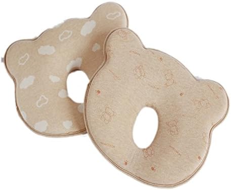 Newborn Baby Pillow Infant Memory Foam Pillow Head-shaping Pillow (0-12 Months) Light Golden With Cloud