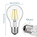 Dimmable Edison LED Bulb, Soft Warm White 2700K, Kohree 6W Vintage LED Filament Light Bulb, 60W Incandescent Equivalent, A19 E26 Medium Base Lamp for Restaurant,Home,Reading Room, 6-Pack(NOT Daylight)