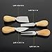 binboll Cheese cutlery, 4 Pieces Cheese Knives Set Steel Stainless Cheese Slicer Cheese Cutter with Wood Handle