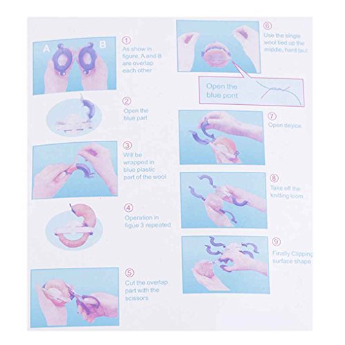 ABS Plastic 4 Sizes Pompom Maker Fluff Ball Weaver Needle DIY Craft Knitting Handmade Loom Wool Tool MuLuo - Thumbnail 2