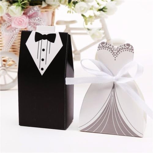 100 Cajas para Regalos de Boda en Forma de Novio y Novia: Amazon.es: Hogar