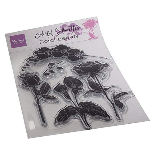 Marianne Design Clear, Floral Beauty, for Stamping Cardmaking Arts and Crafts, 15x11cm