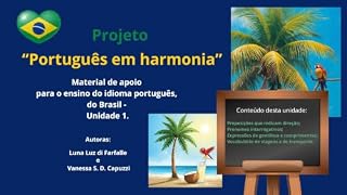 Livro Português em Harmonia: Material de apoio para ensinar português - Unidade 1