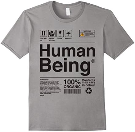 Mens Human Being Science Ingredients tshirts Medium Slate