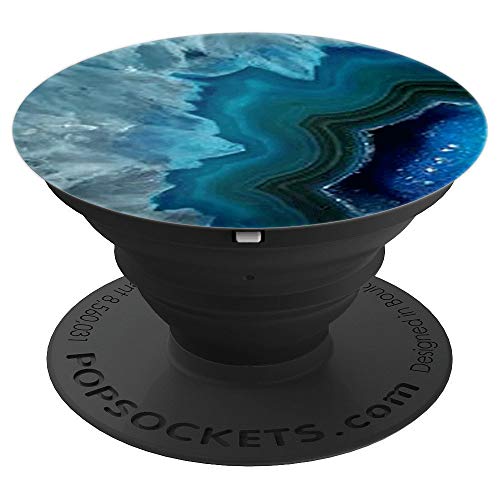 Abstract Ocean Waves Agate Geode Royal Blue Gift Zx PopSockets PopGrip: Swappable Grip for Phones & Tablets