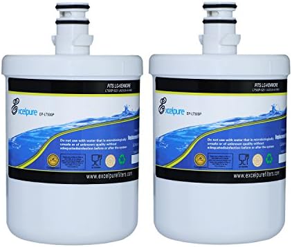 ExcelPure LT500P Replacement for LG LT500P, 5231JA2002A, ADQ72910907, ADQ72910901, Kenmore 9890, 46-9890, 469890 Refrigerator Water Filter - 2 Pack