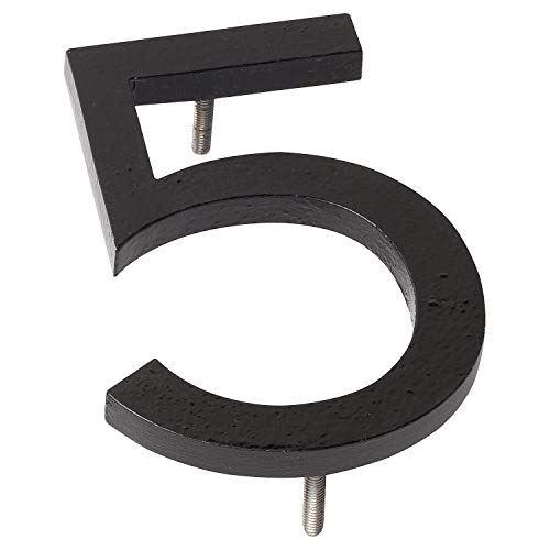 Montague Metal Products MHN-06-5-F-BK1 Floating House Number, 6