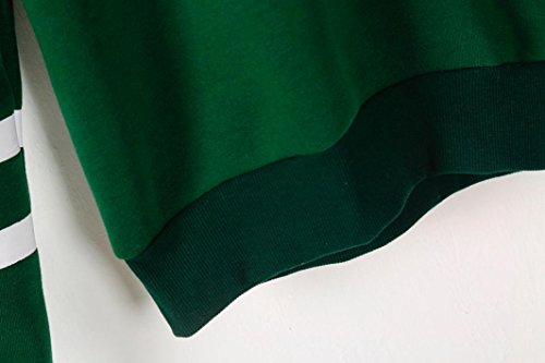 Sunhouse Women Autumn And Winter Loose Long Sleeve Fashion Casual Fleece Hooded Pullover Sweatshirt (M, Green)