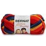 Bernat Softee Chunky Ombre Yarn, 2.5 oz, Gauge 5 Bulky Chunky, 100% Acrylic, School Yard