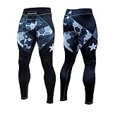 Anthem Athletics HELO-X Grappling Spats - MMA / BJJ Compression - Snow Camo Hex - Large