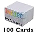 Inkjet PVC Cards (100 Pack) - Inkjet Printable PVC ID Cards with Brainstorm ID's Enhanced Ink Receptive Coating - Waterproof and Double Sided Printing - Works with Epson and Canon Inkjet Printers primary